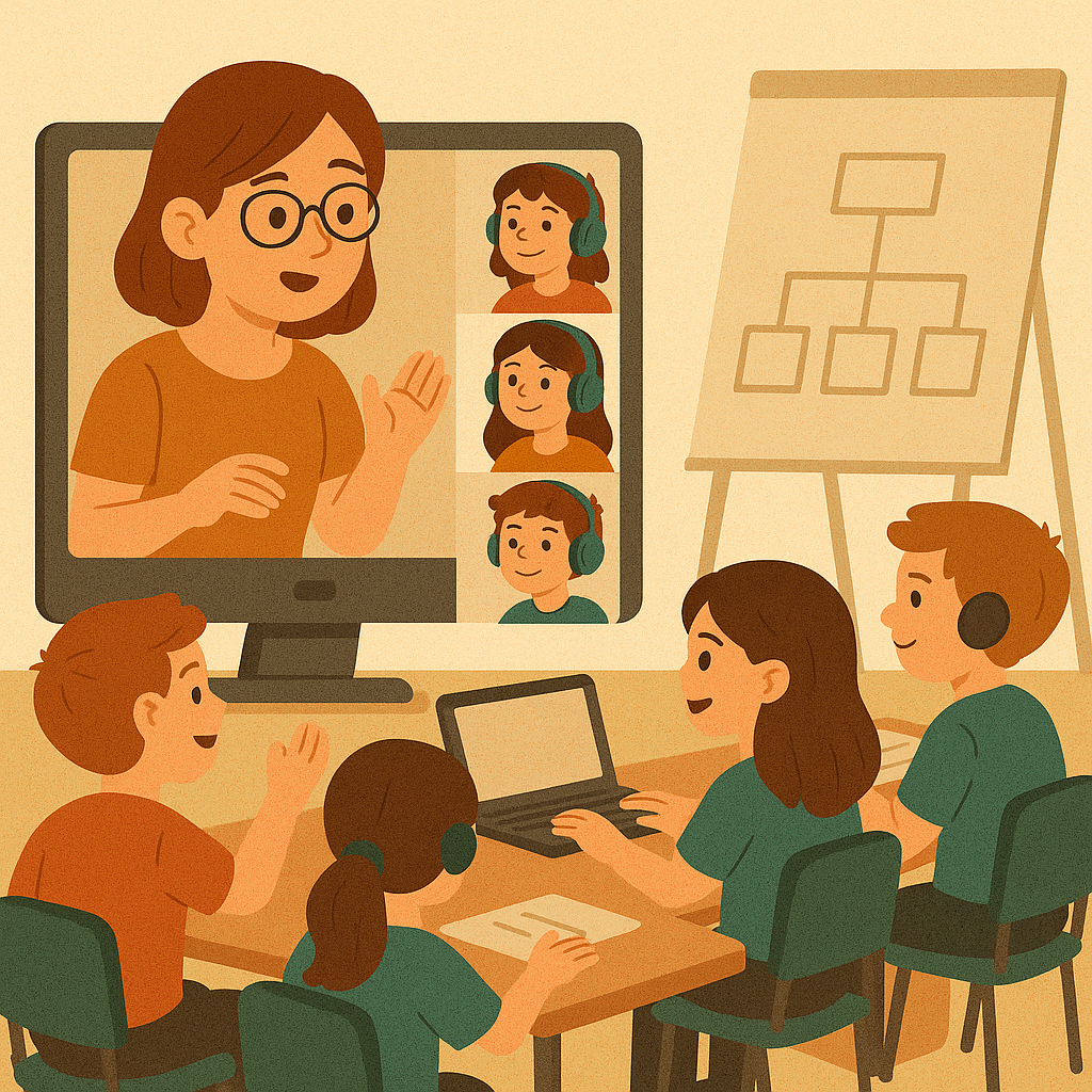 Collaborative learning in online classroom